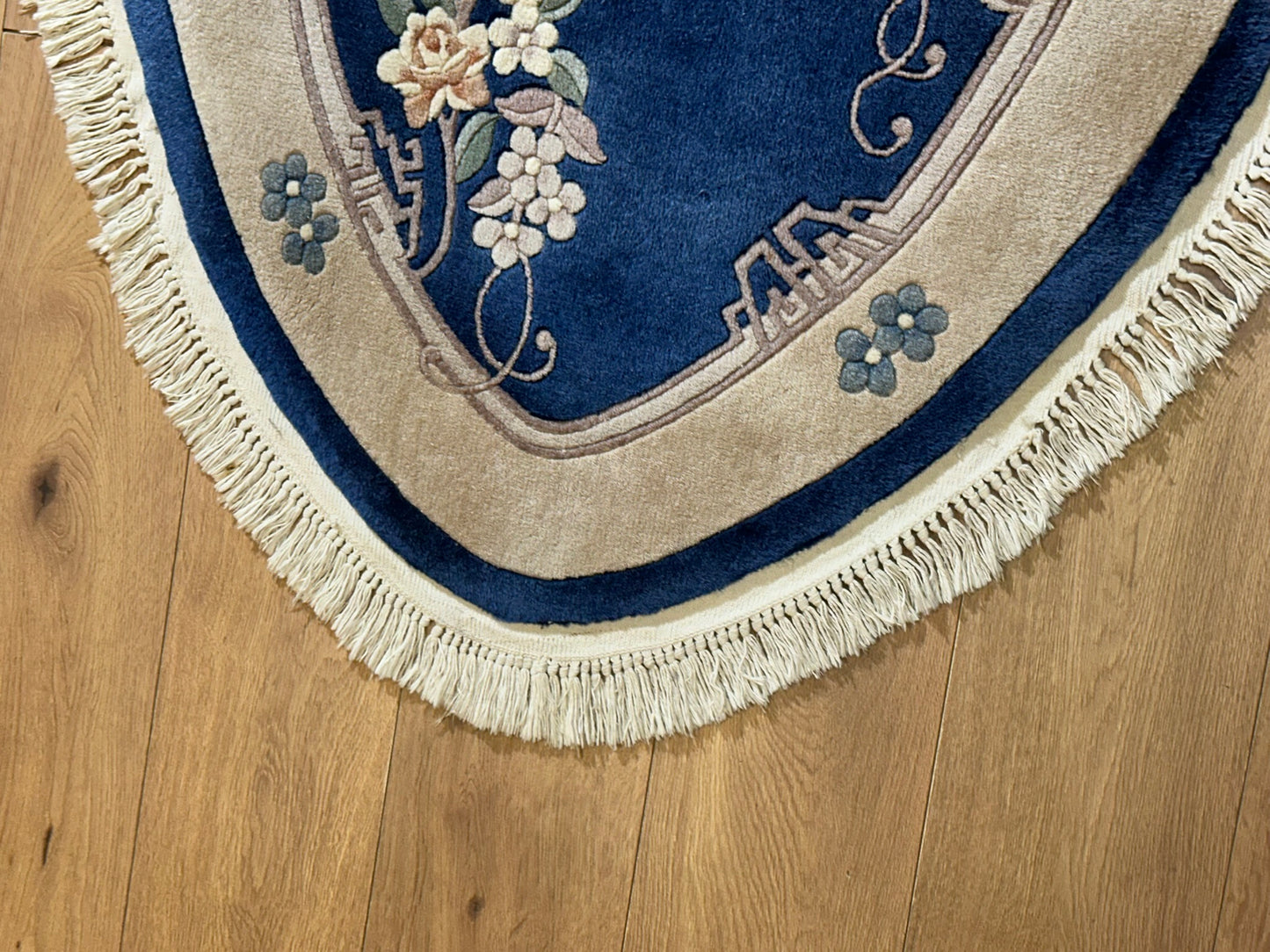 China Art Deco Teppich handgeknüpft oval 160x90 cm
