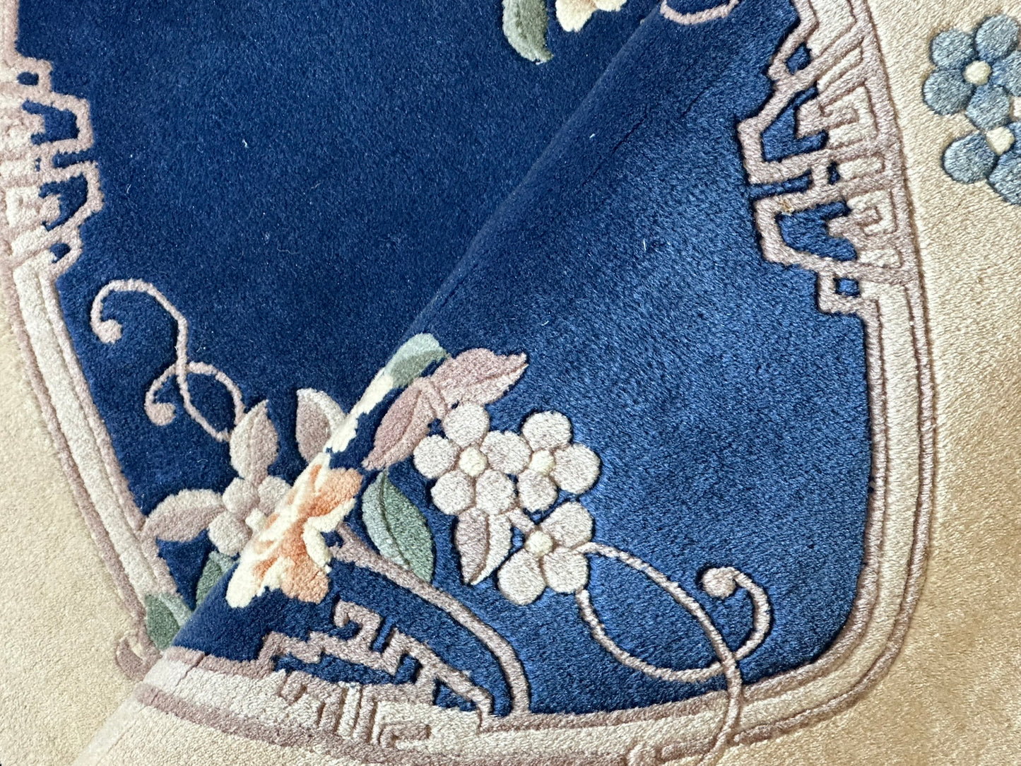 China Art Deco Teppich handgeknüpft oval 160x90 cm