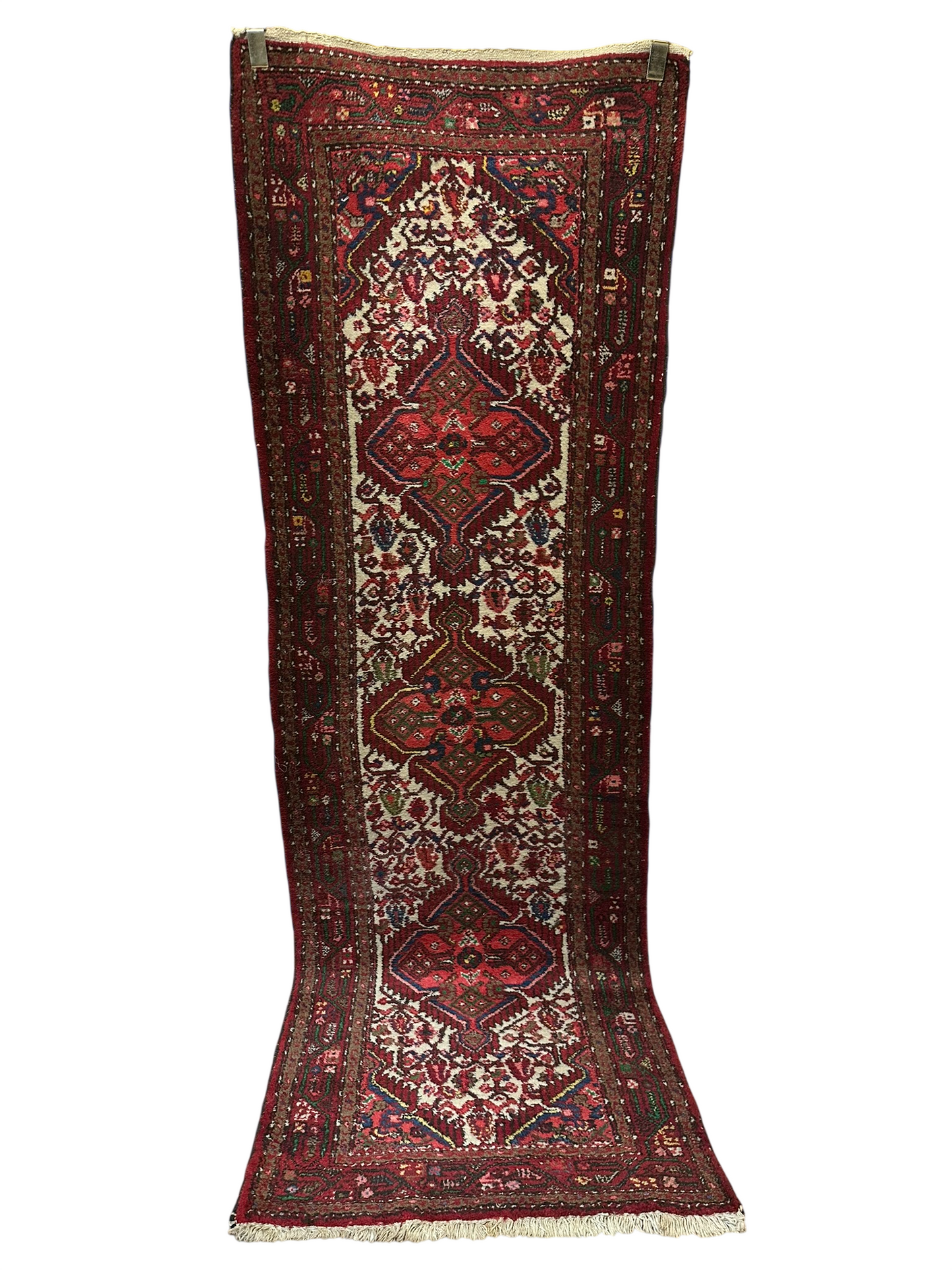Orientteppich handgeknüpft Hamadan Läufer 256x84 cm