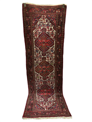 Orientteppich handgeknüpft Hamadan Läufer 256x84 cm