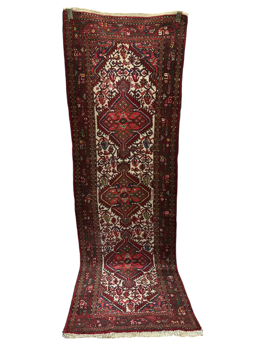 Orientteppich handgeknüpft Hamadan Läufer 256x84 cm
