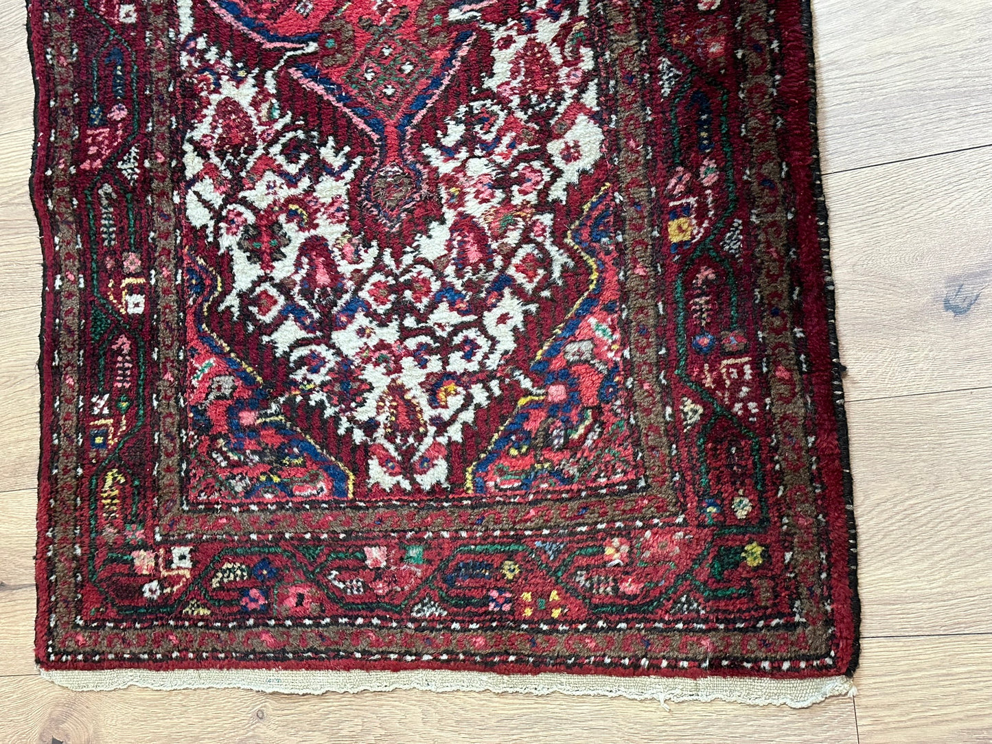 Orientteppich handgeknüpft Hamadan Läufer 256x84 cm