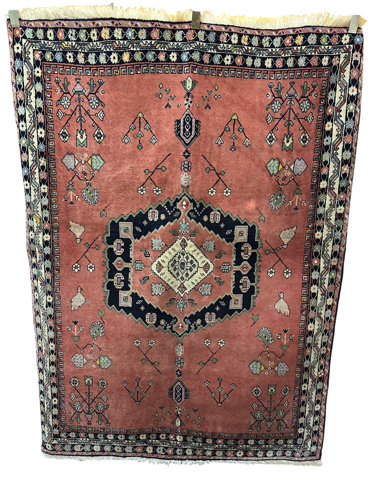 Orientteppich handgeknüpft Afschari Art Deco 183x135 cm