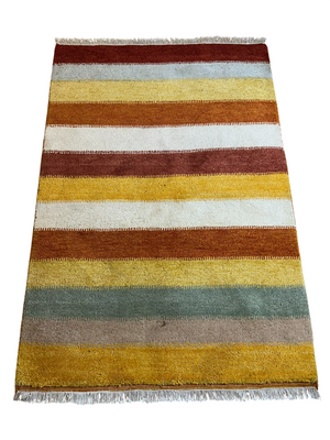 Moderner Gabbeh Teppich handgeknüpft 185x126 cm