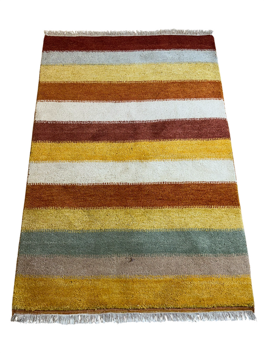 Moderner Gabbeh Teppich handgeknüpft 185x126 cm