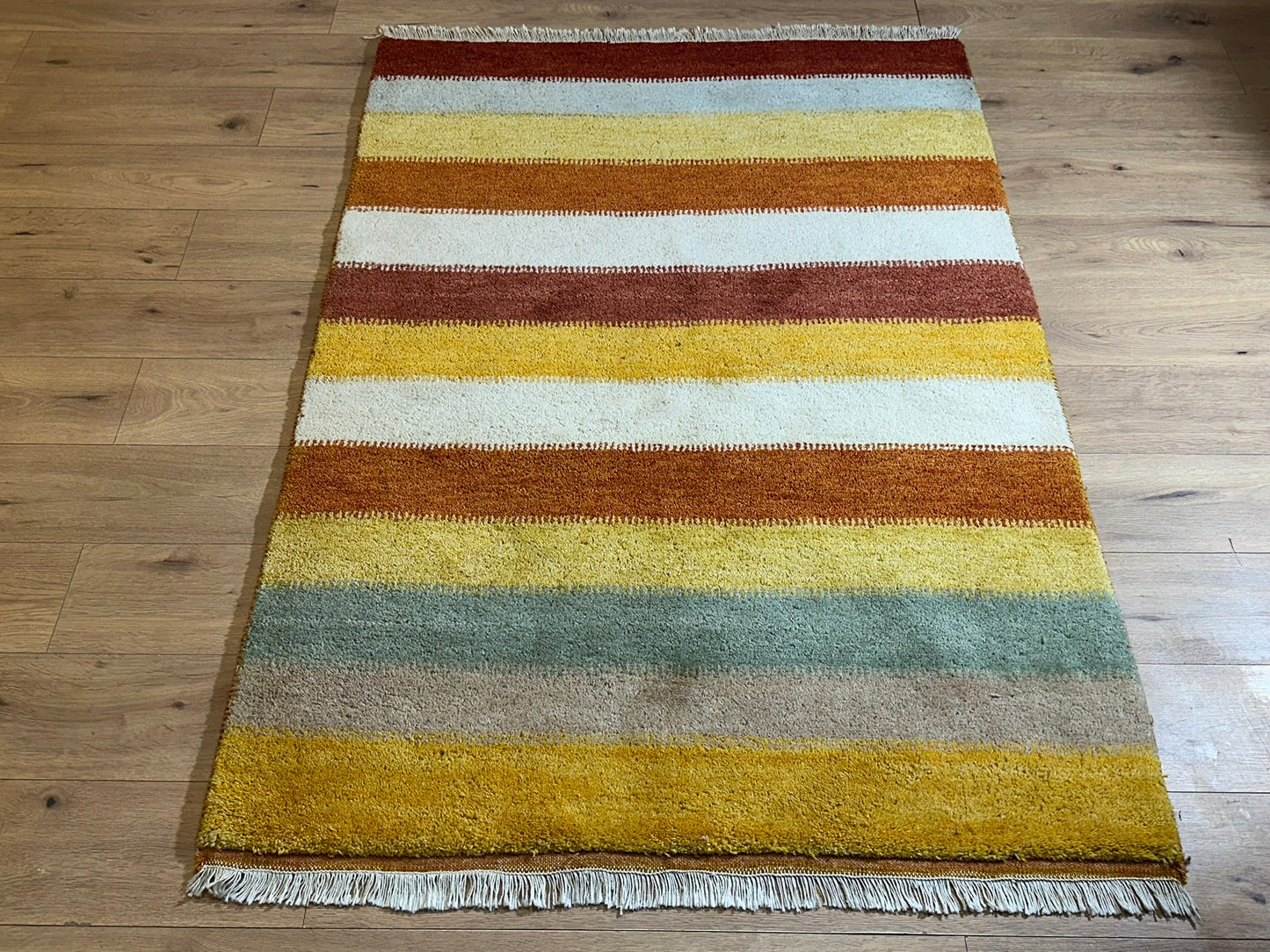 Moderner Gabbeh Teppich handgeknüpft 185x126 cm