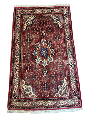 Orientteppich handgeknüpft Bidjar Rosen 167x103 cm