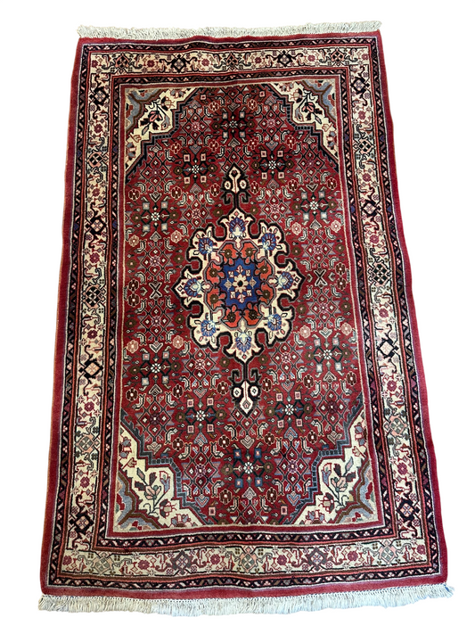 Orientteppich handgeknüpft Bidjar Rosen 167x103 cm