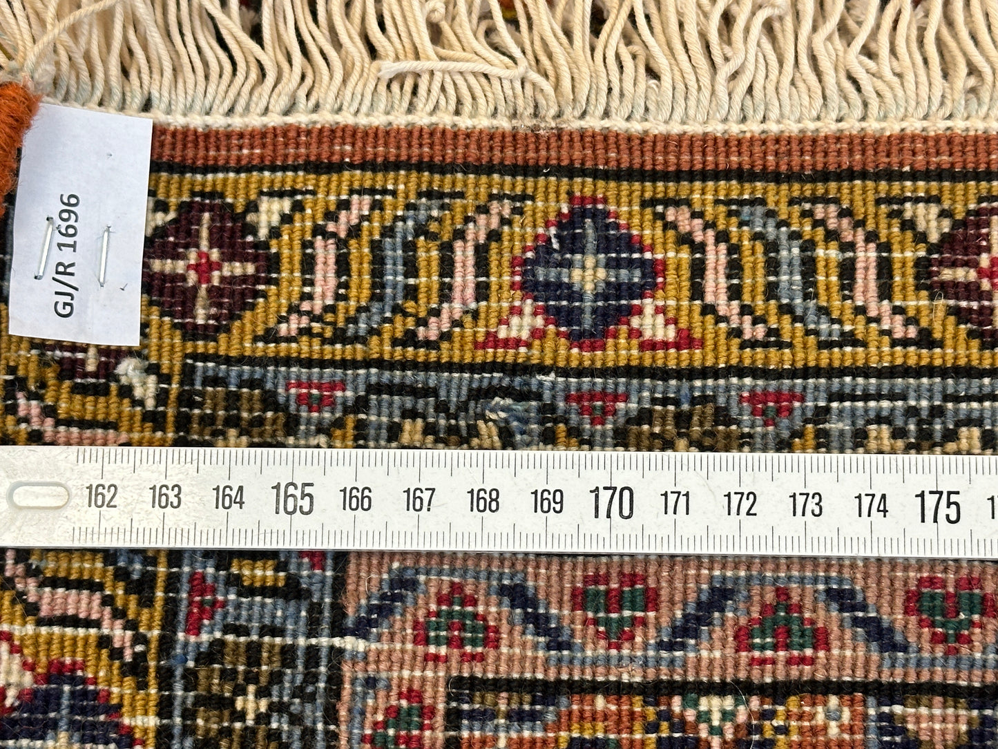 Handgeknüpfter Perser Orientteppich - Täbriz Mahi Schurwolle 140x100cm