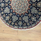 Orientteppich handgeknüpft Nain rund 80 cm