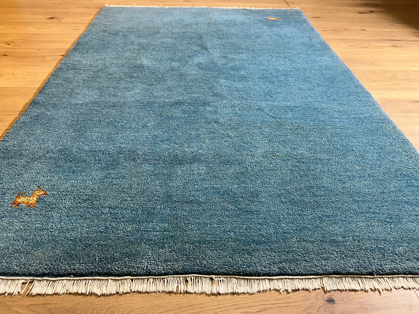 Moderner Gabbeh Teppich handgeknüpft 185x126 cm