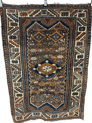 Antiker Handgeknüpfter Perser Orientteppich - Gaschgai - 160x115 cm