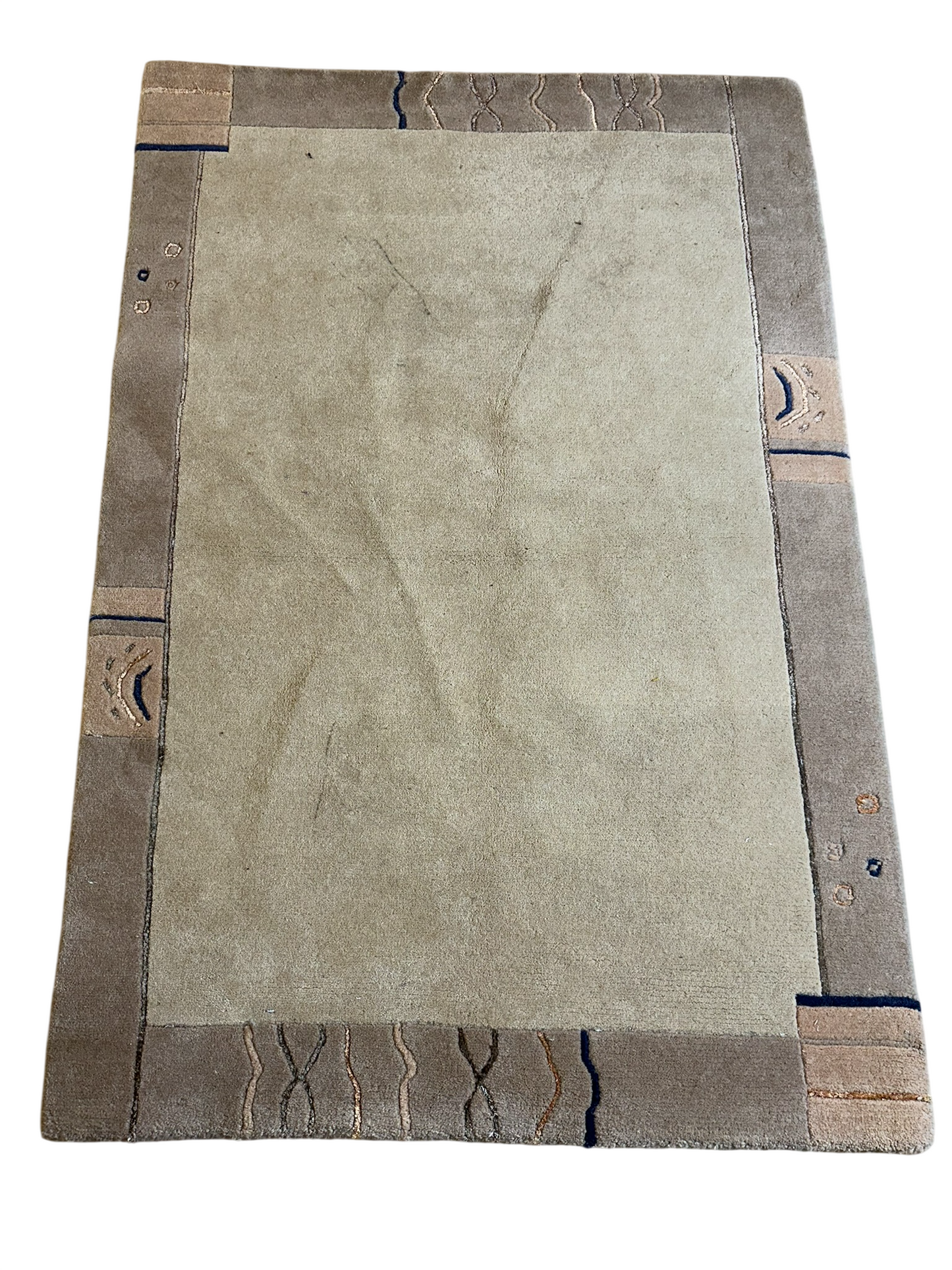 Moderner Gabbeh Teppich handgeknüpft 177x126 cm