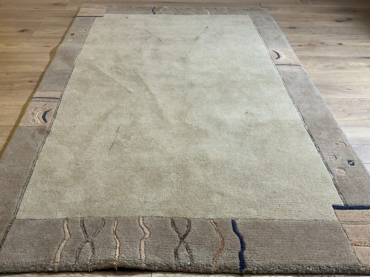 Moderner Gabbeh Teppich handgeknüpft 177x126 cm