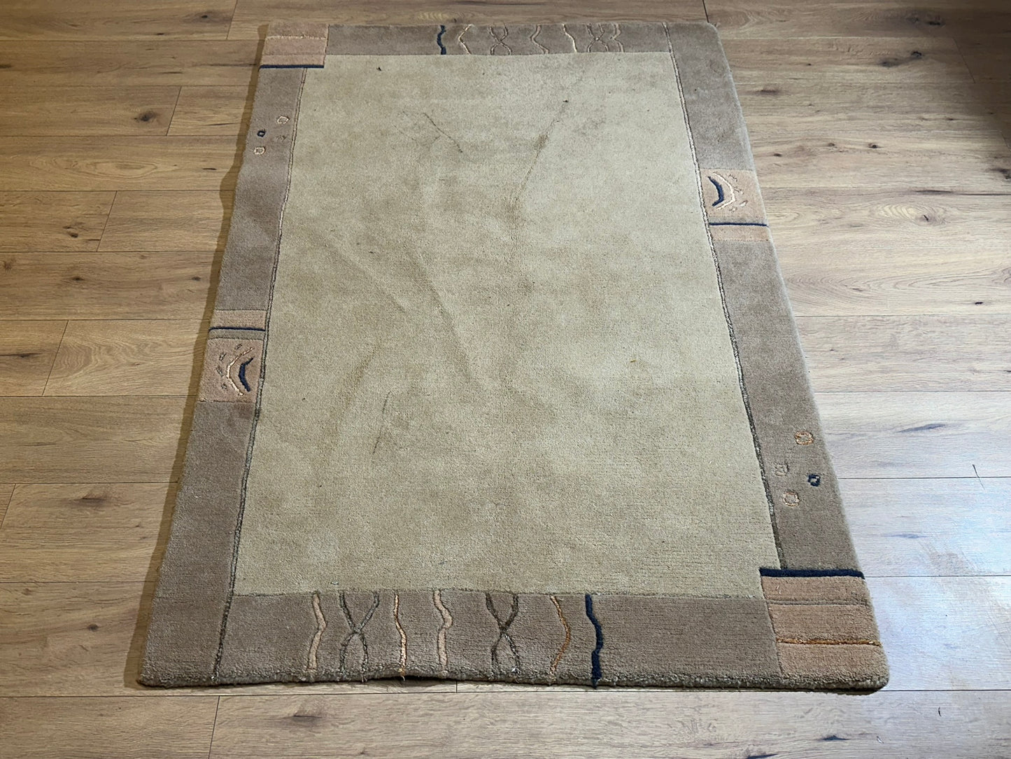 Moderner Gabbeh Teppich handgeknüpft 177x126 cm