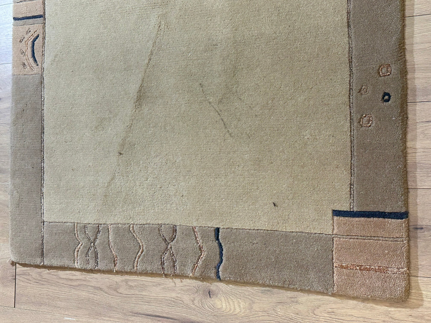 Moderner Gabbeh Teppich handgeknüpft 177x126 cm