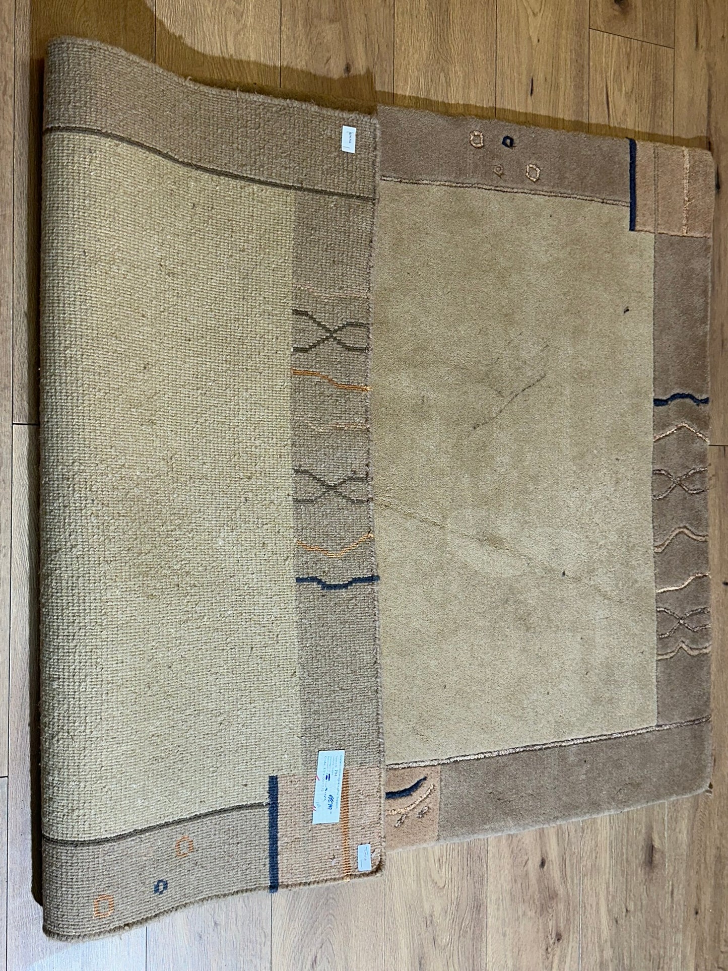 Moderner Gabbeh Teppich handgeknüpft 177x126 cm