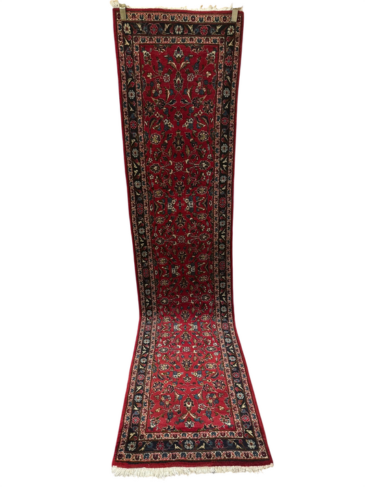 Orientteppich handgeknüpft 306x70 cm Keschan Läufer