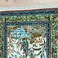 Handgeknüpfter Perserteppich Ghom Seidenteppich Paradies-Muster 120x80cm