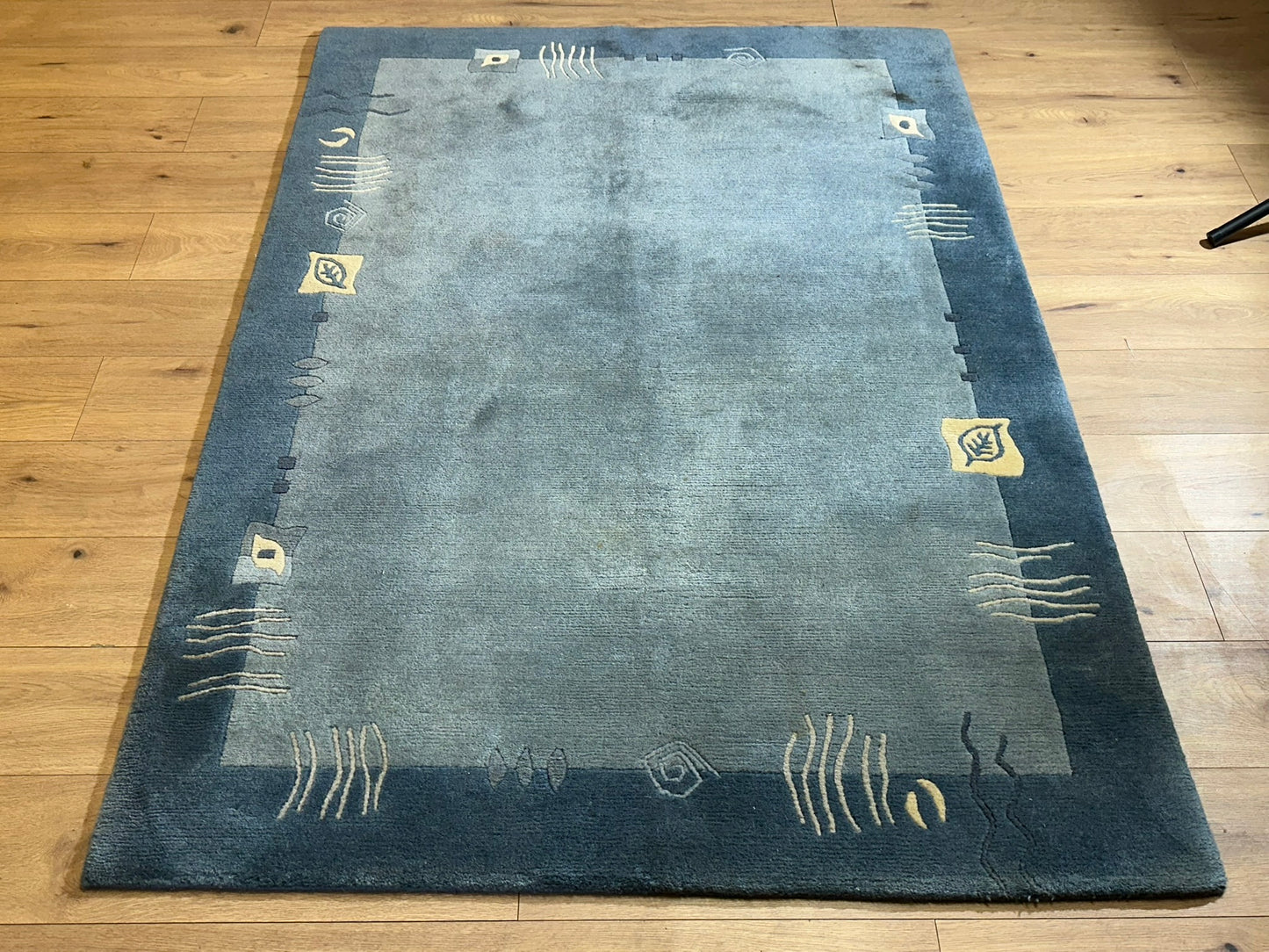 Moderner Gabbeh Teppich handgeknüpft 194x140 cm