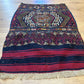 Antik Orientteppich handgeknüpft Kelim naturfarben 102x72 cm