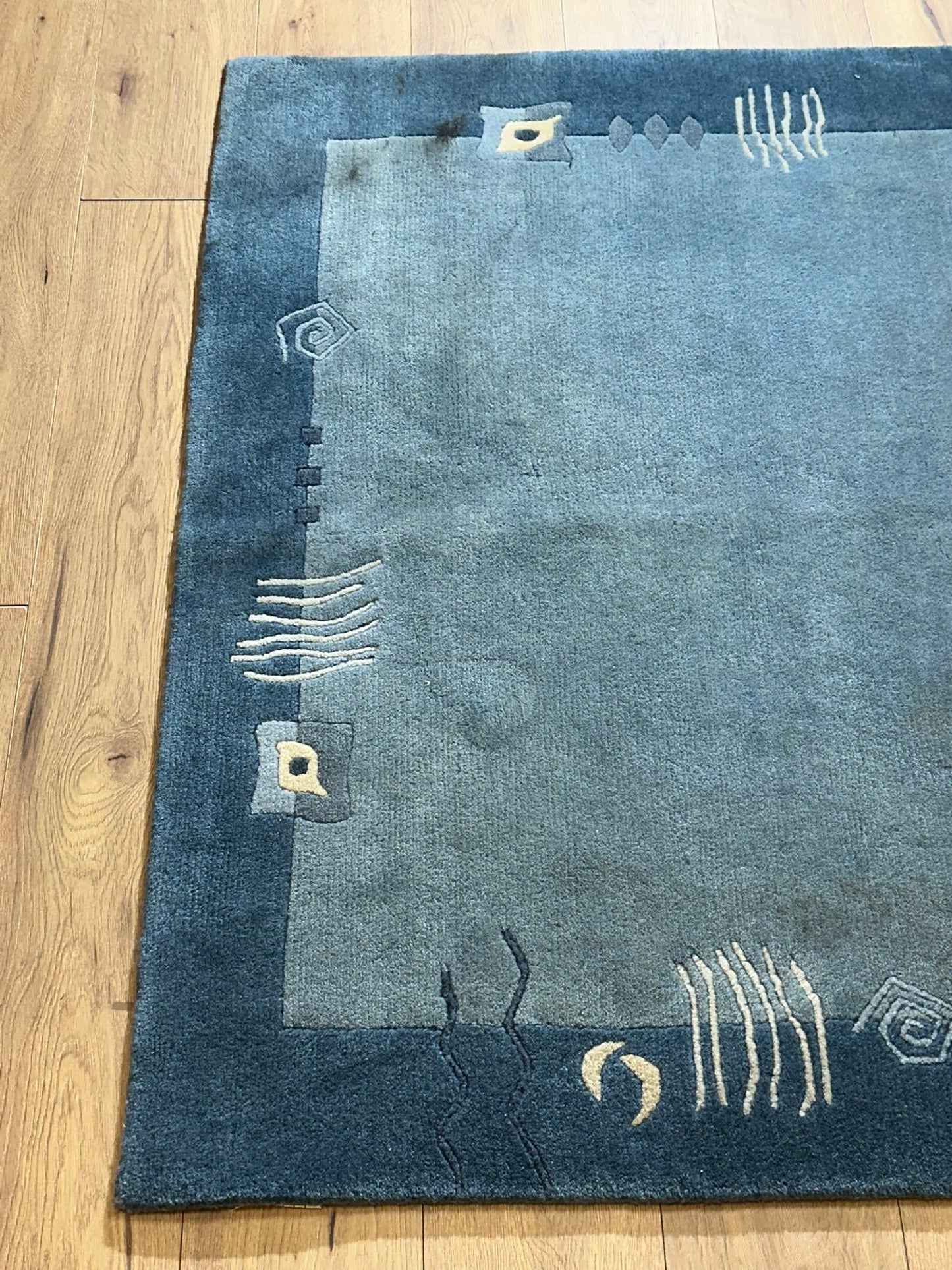 Moderner Gabbeh Teppich handgeknüpft 194x140 cm