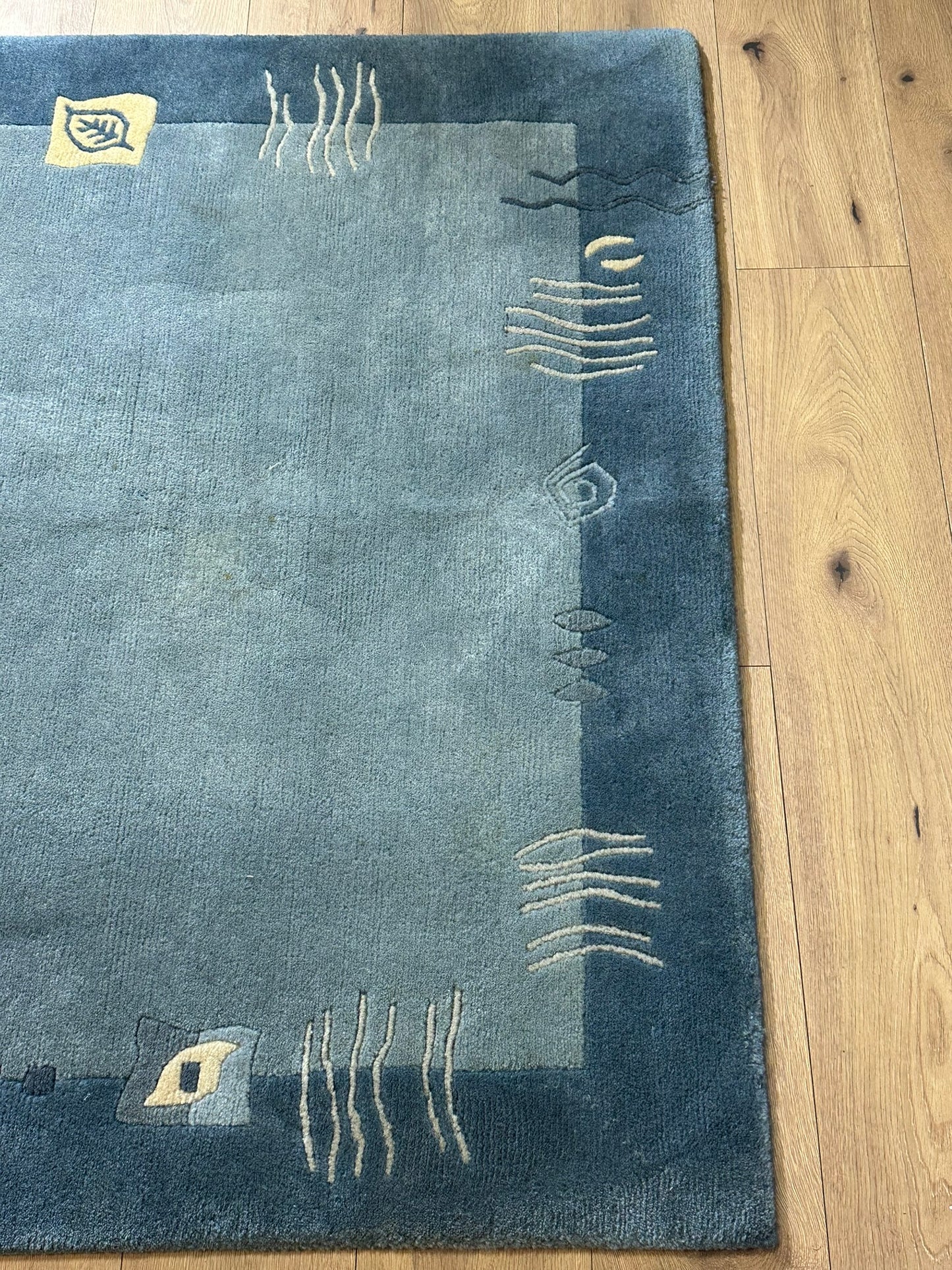 Moderner Gabbeh Teppich handgeknüpft 194x140 cm