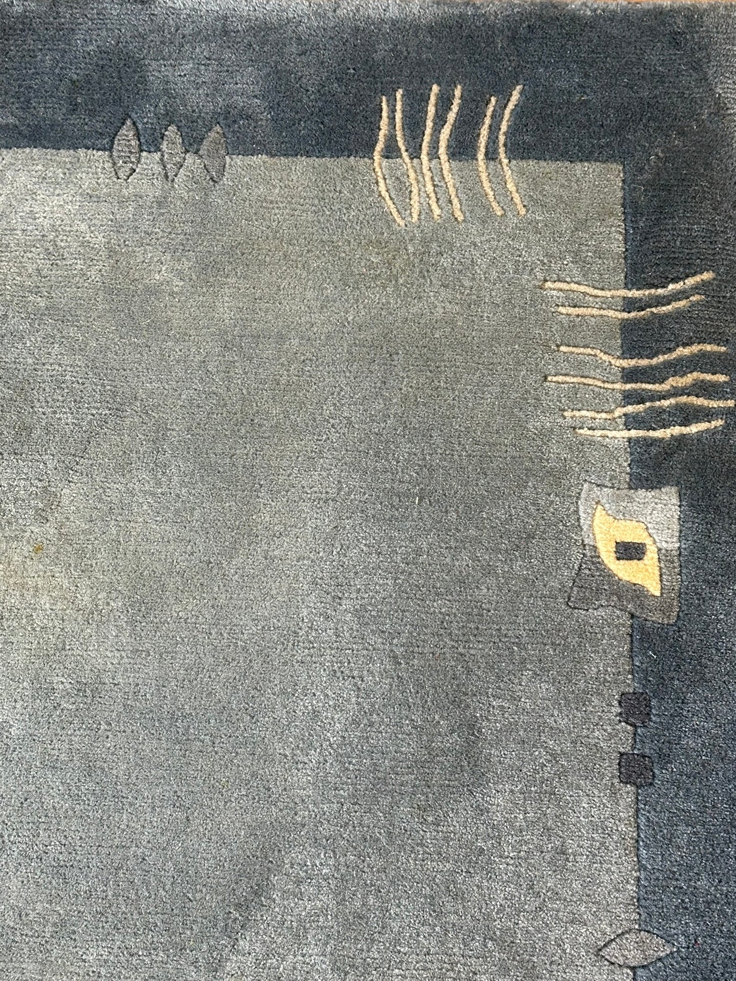 Moderner Gabbeh Teppich handgeknüpft 194x140 cm