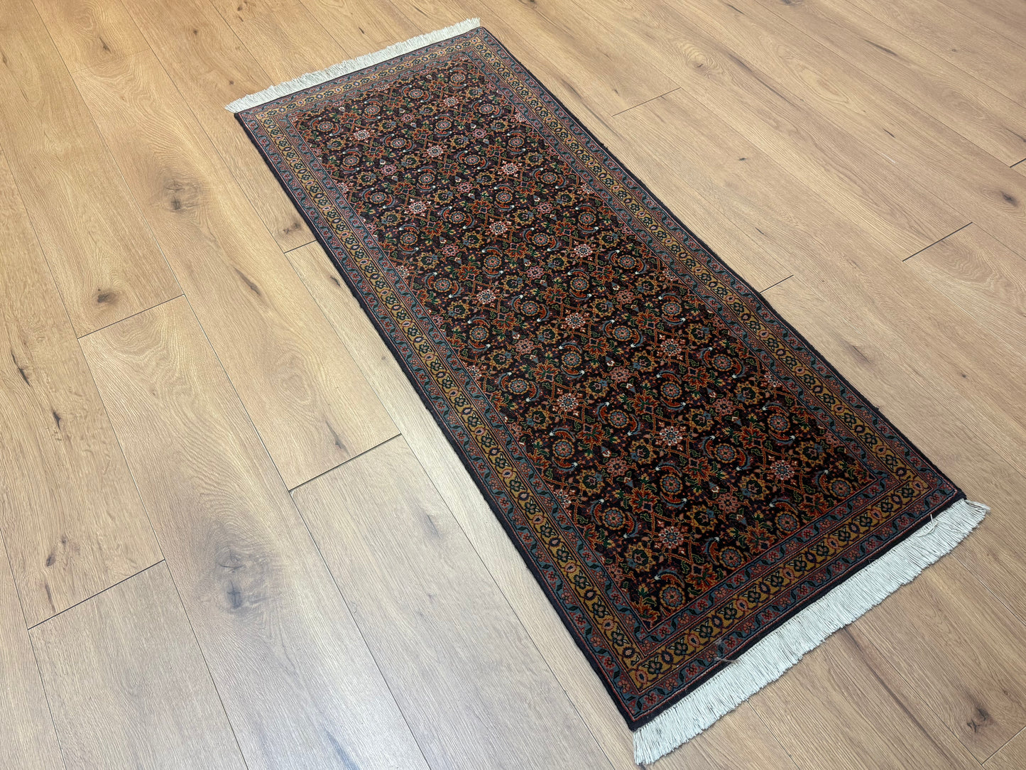 Perser Teppich Tabriz Handgeknüpft aus Korkwolle Seide 150x64 cm