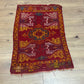 Antik Orientteppich handgeknüpft 84x55 cm  Uschak Muster naturfarben