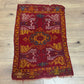 Antik Orientteppich handgeknüpft 84x55 cm  Uschak Muster naturfarben