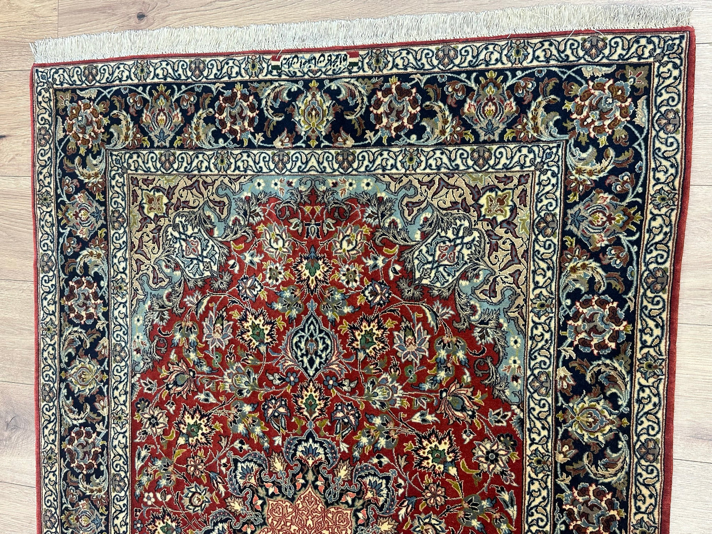 Handgeknüpfter Perser Orientteppich Isfahan, signiert 167x110cm