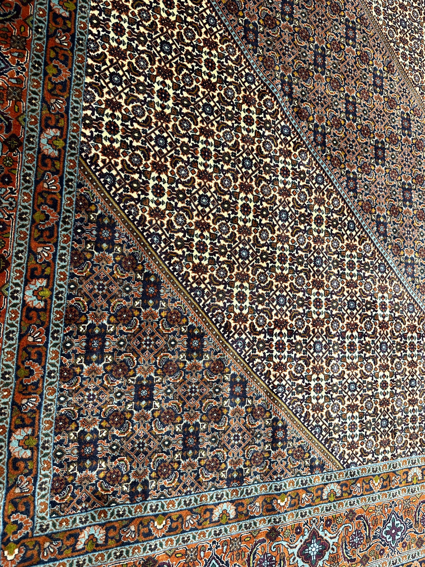 Handgeknüpfter Perser Orientteppich - Bidjar, Korkwolle, 380x300 cm