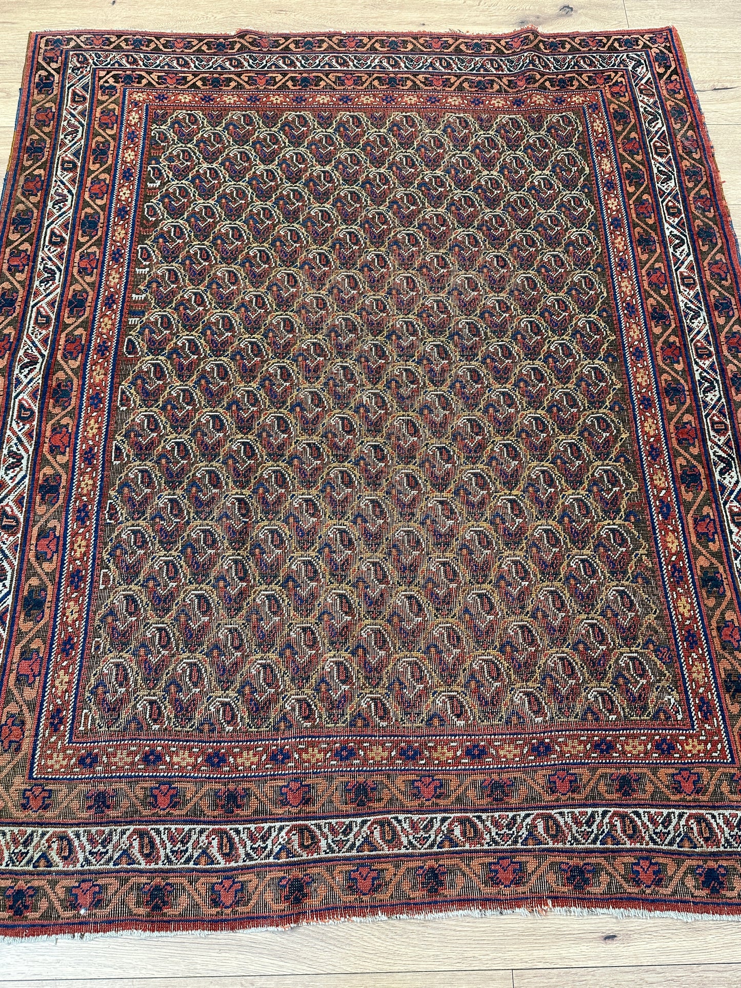 Antiker Handgeknüpfter Perser Orientteppich - Afschari - Wolle 155x125 cm