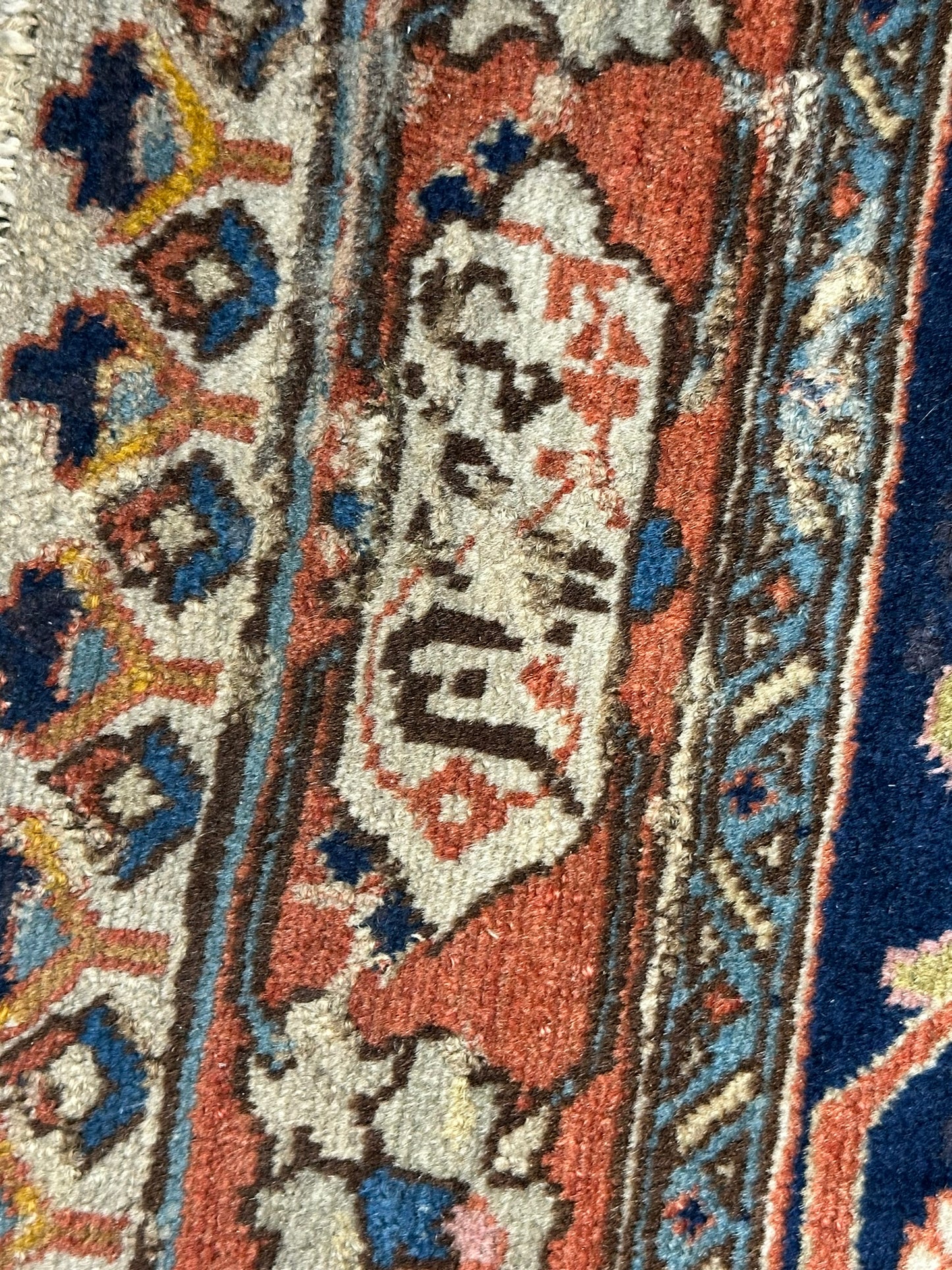 Antik Orientteppich handgeknüpft 420x310 cm Täbriz Jugendstil Naturfarben