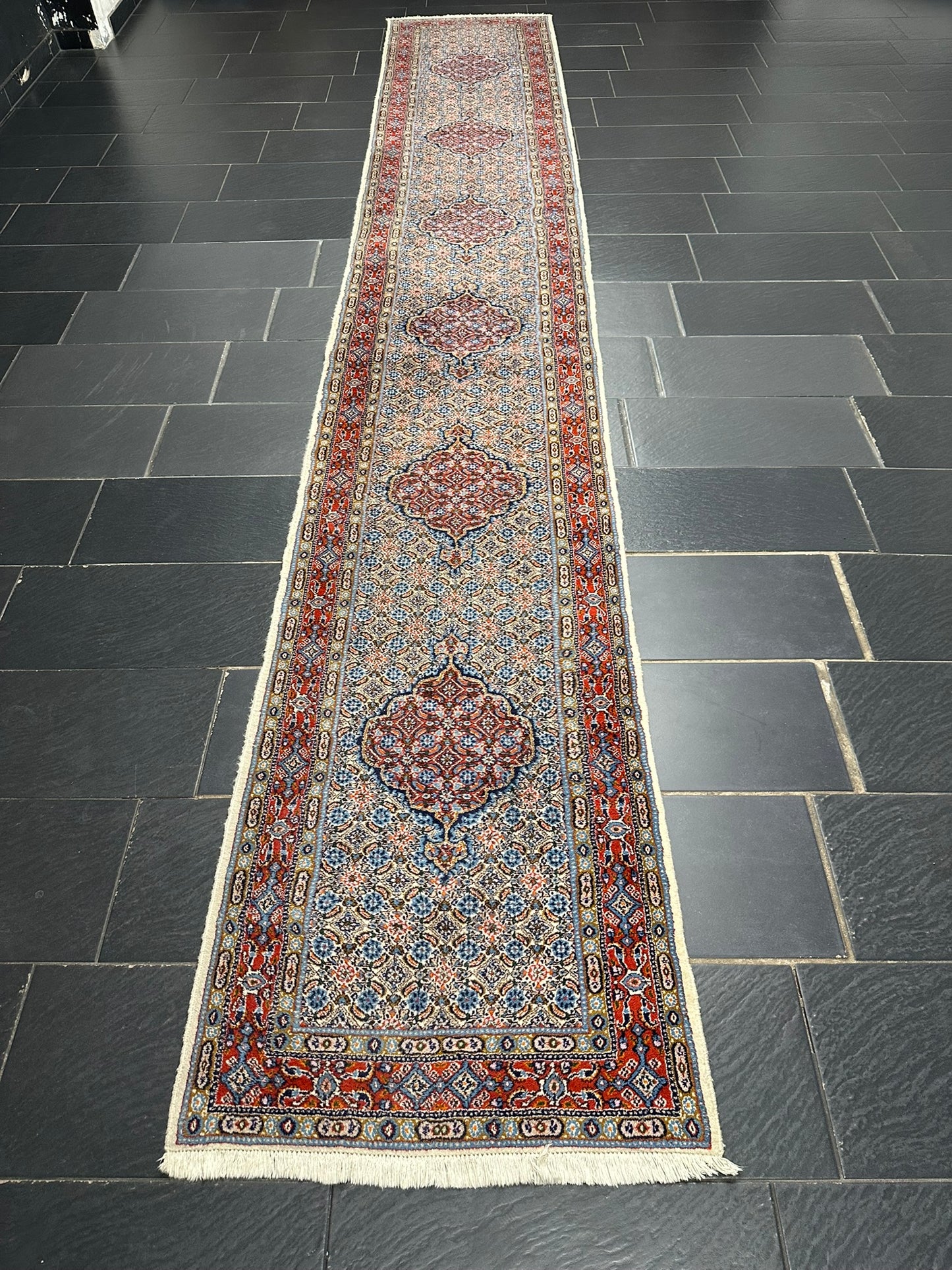 Orientteppich handgeknüpft 500x80 cm Moud Läufer