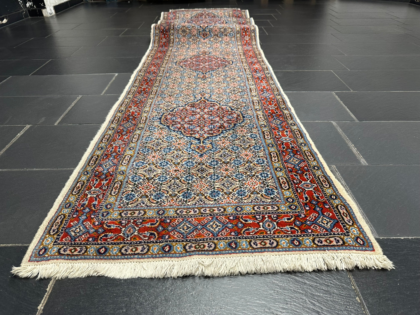 Orientteppich handgeknüpft 500x80 cm Moud Läufer