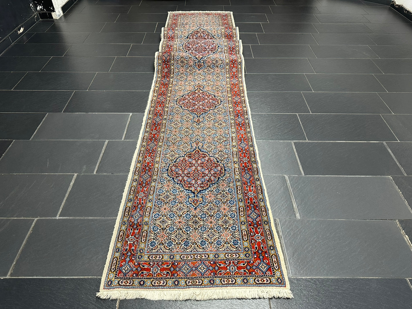 Orientteppich handgeknüpft 500x80 cm Moud Läufer