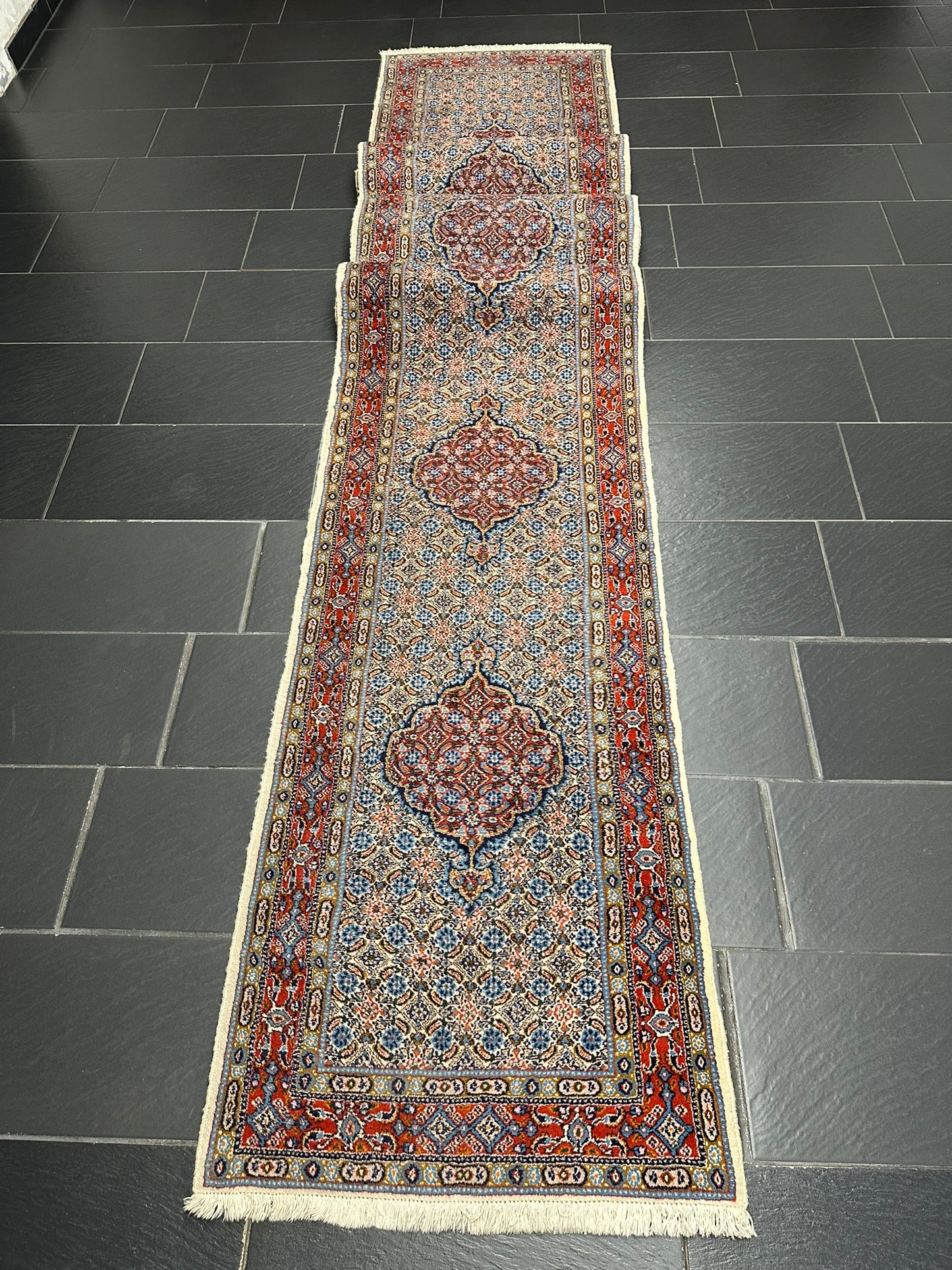Orientteppich handgeknüpft 500x80 cm Moud Läufer