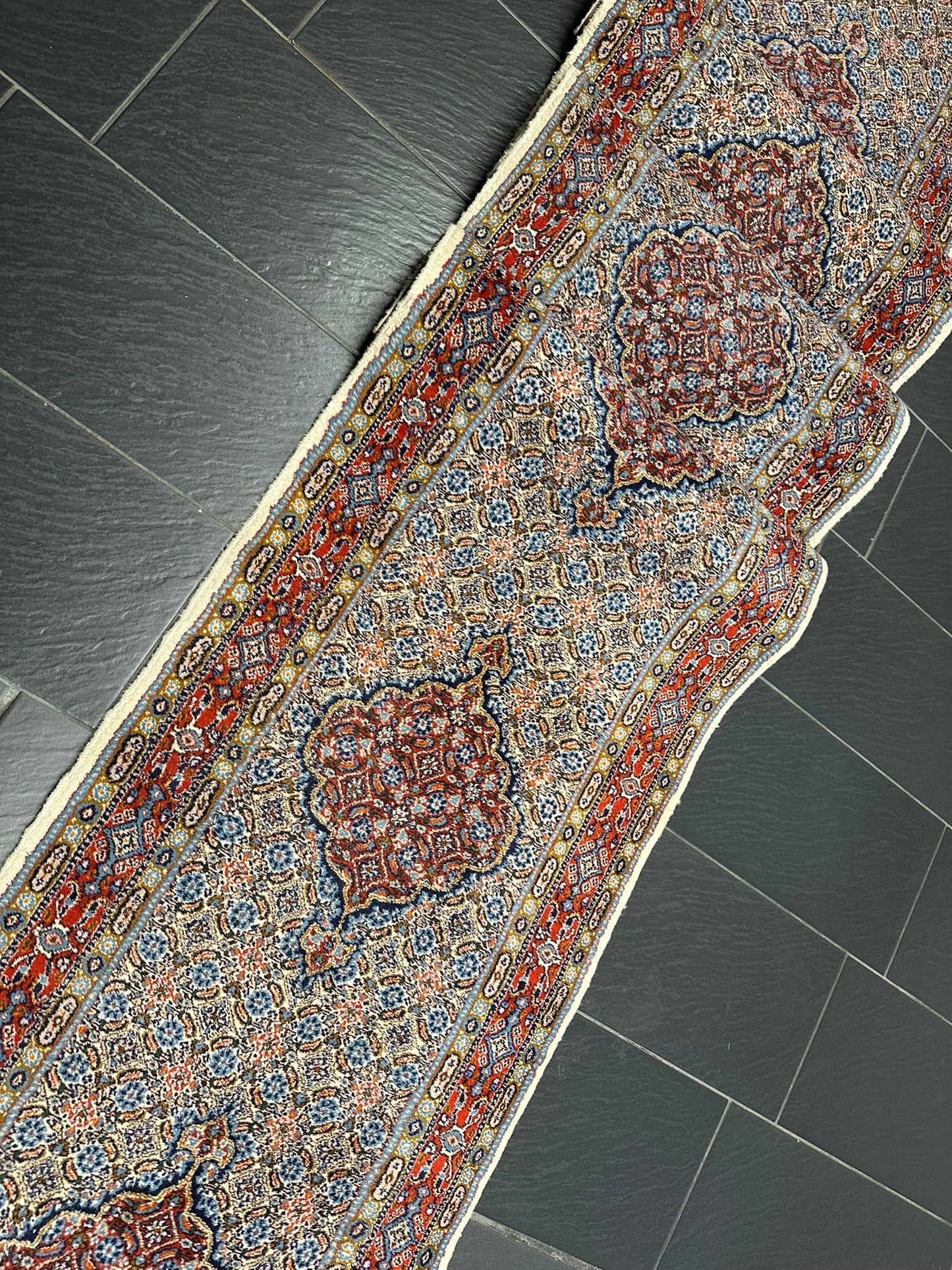 Orientteppich handgeknüpft 500x80 cm Moud Läufer