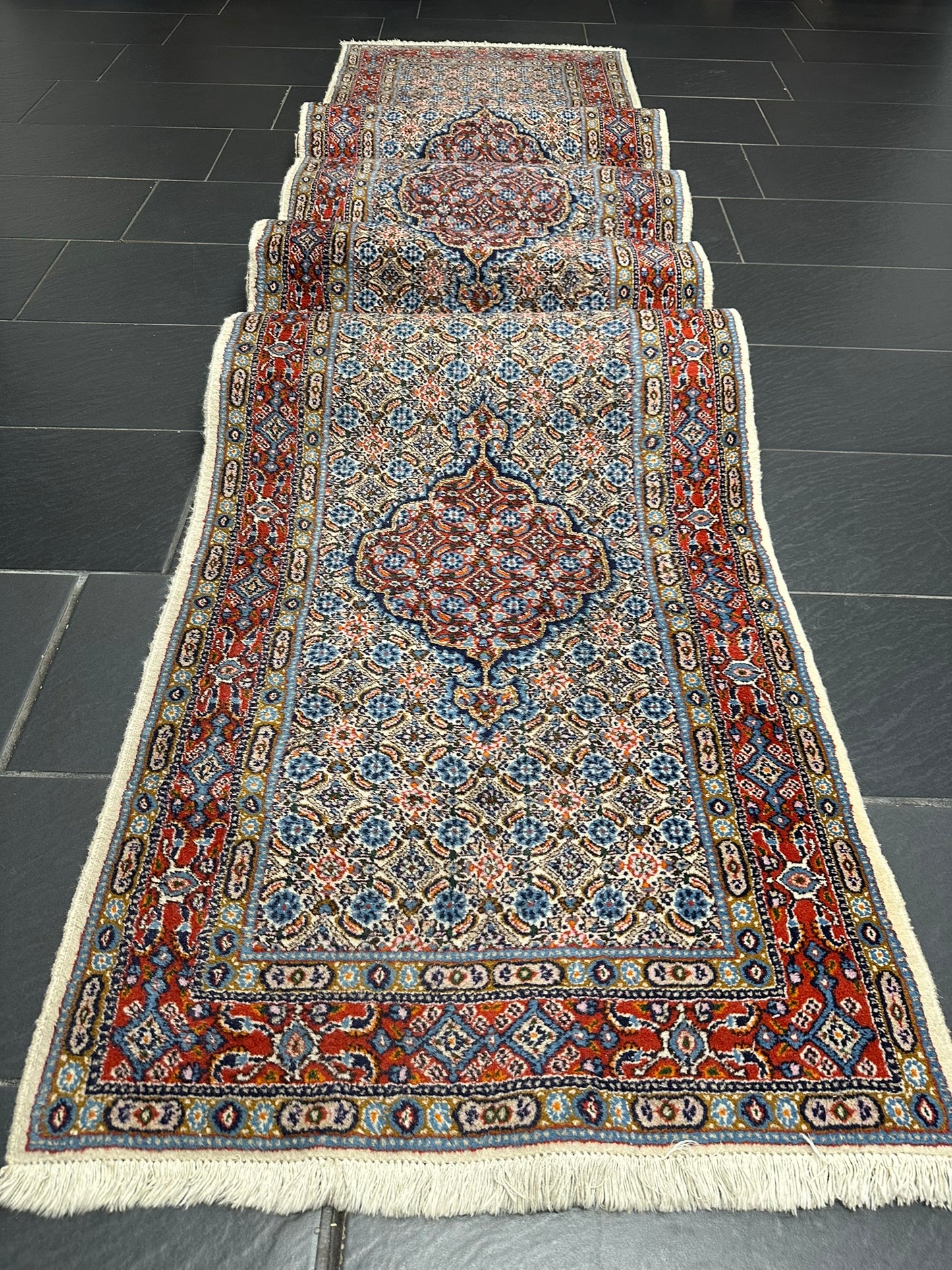 Orientteppich handgeknüpft 500x80 cm Moud Läufer