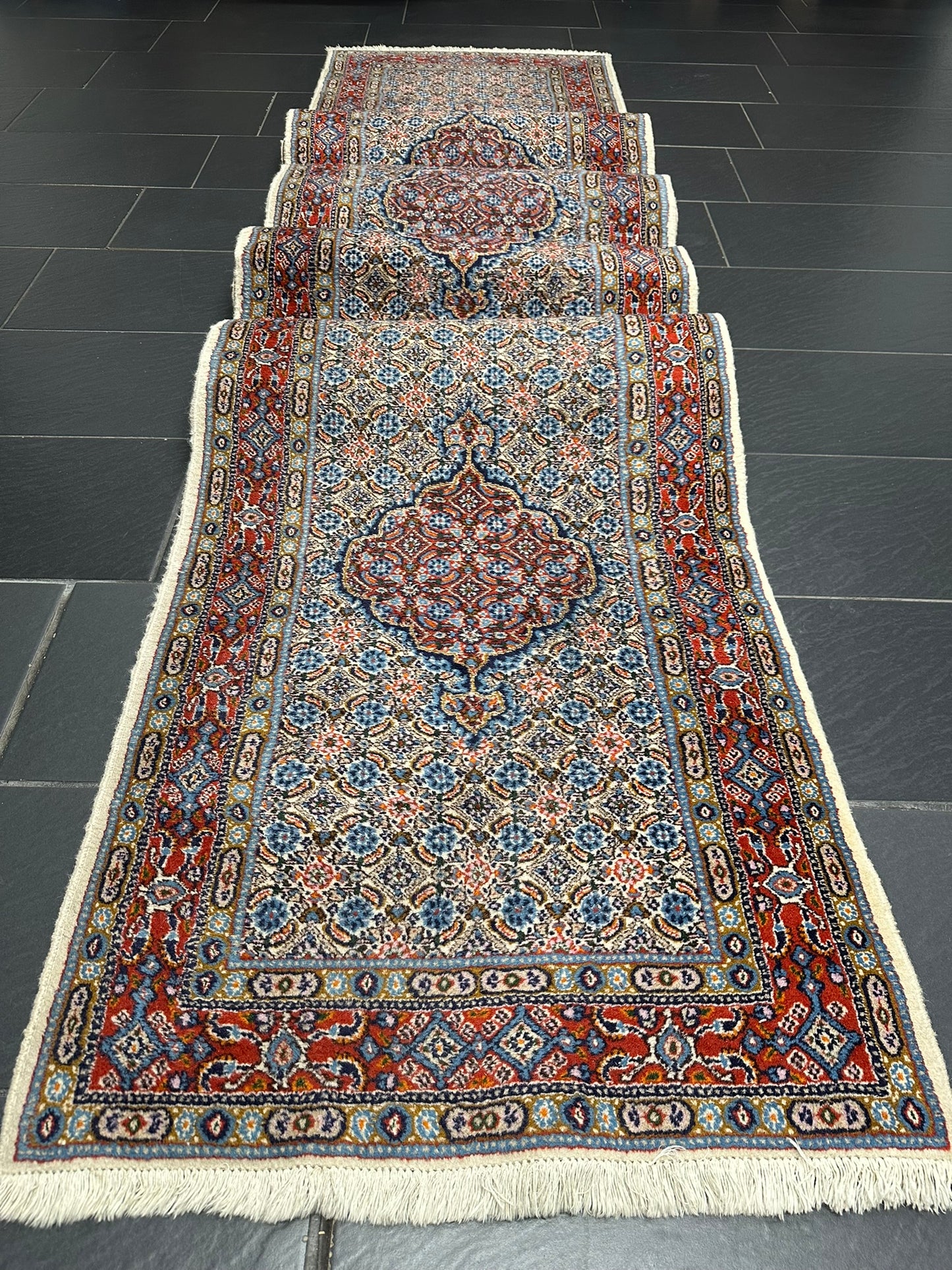 Orientteppich handgeknüpft 500x80 cm Moud Läufer