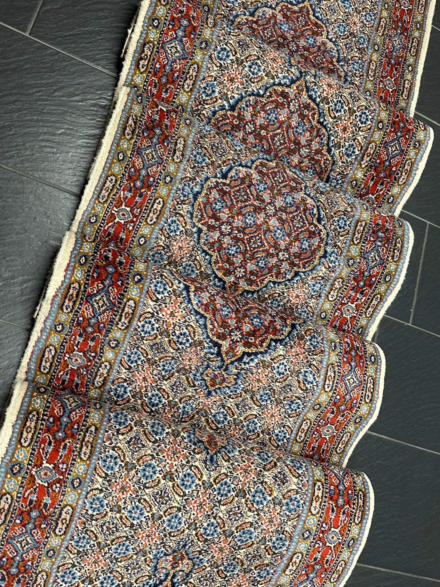 Orientteppich handgeknüpft 500x80 cm Moud Läufer