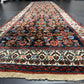 Antik Orientteppich handgeknüpft 390x103 cm Malayer Läufer naturfarben