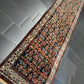 Antik Orientteppich handgeknüpft 390x103 cm Malayer Läufer naturfarben