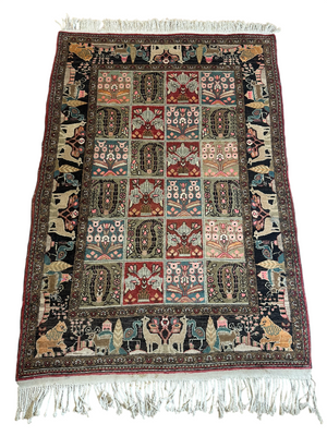 Orientteppich handgeknüpft selten antiker feiner felder bidjar top  174x125 cm