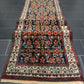 Antik Orientteppich handgeknüpft 390x103 cm Malayer Läufer naturfarben