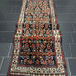 Antik Orientteppich handgeknüpft 390x103 cm Malayer Läufer naturfarben