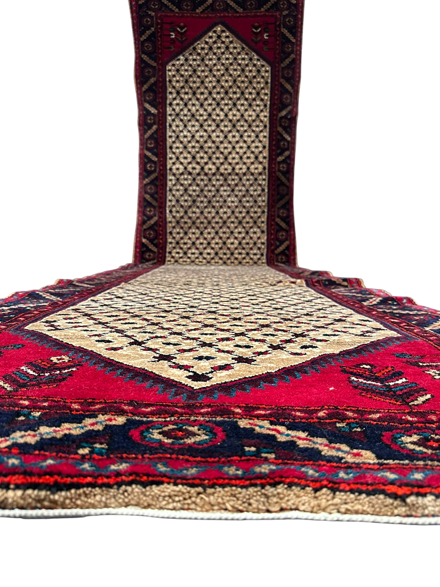 Orientteppich handgeknüpft 407x102 cm Hamadan Läufer