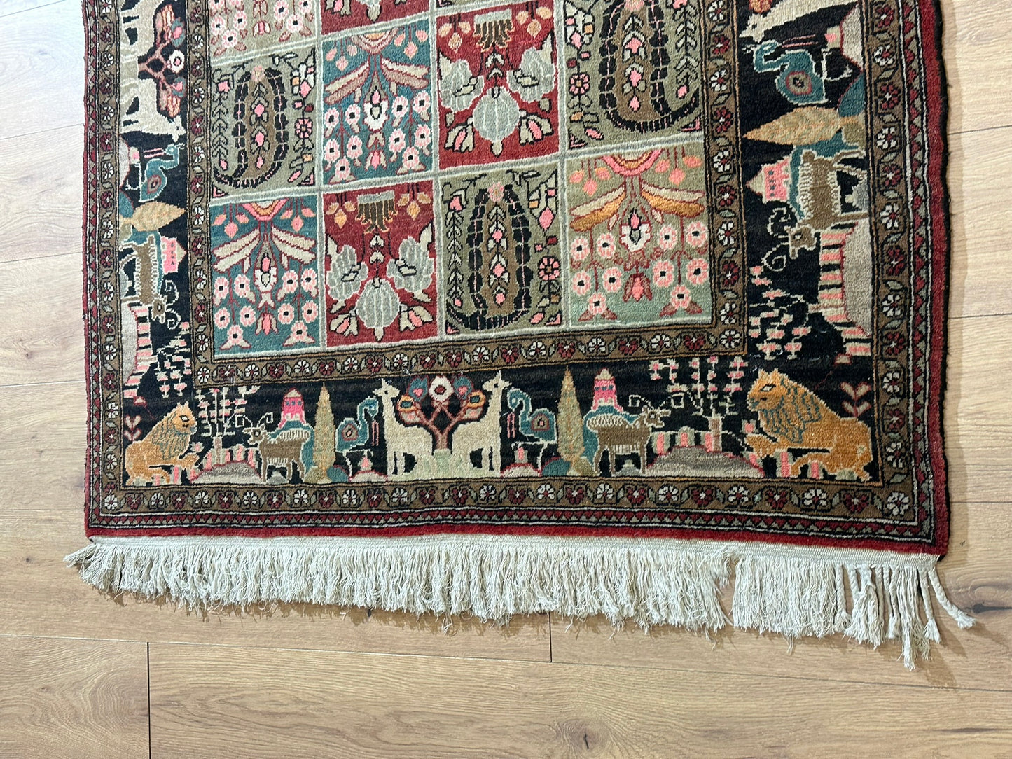 Orientteppich handgeknüpft selten antiker feiner felder bidjar top  174x125 cm